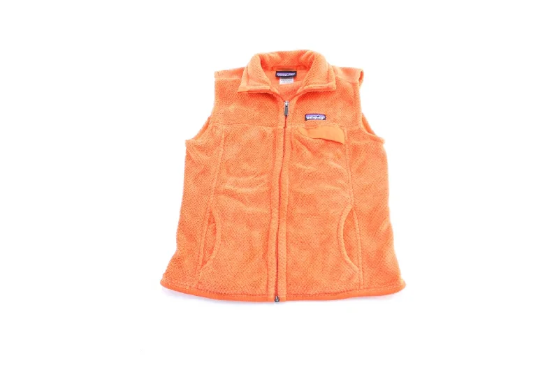 Women's Rain CoatsWomen's Patagonia Logo Patch Orange Zip Up Vest