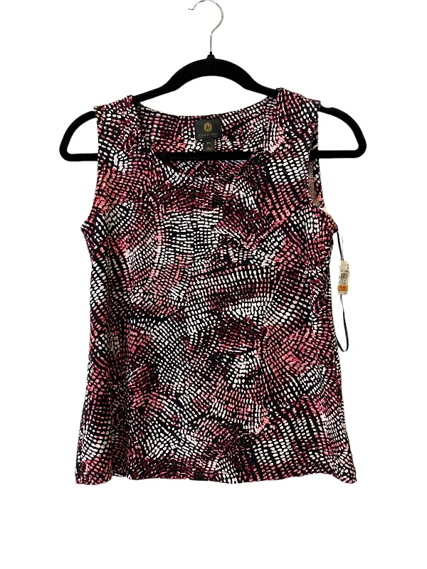 Women's Blouse with Shawl CollarMulti-colored Blouse Sleeveless Jm Collections, Size Petite   S