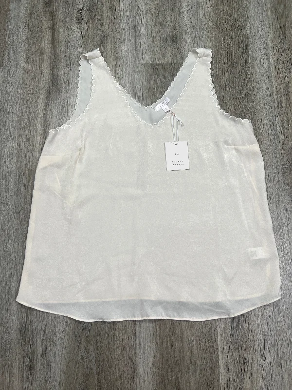 Women's Blouse with Collarless DesignBlouse Sleeveless By Lc Lauren Conrad In Cream, Size: L