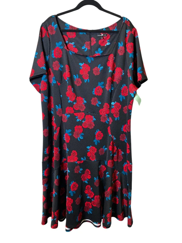 Women's Tiered DressesDress Casual Midi By Lane Bryant In Floral Print, Size: 3x