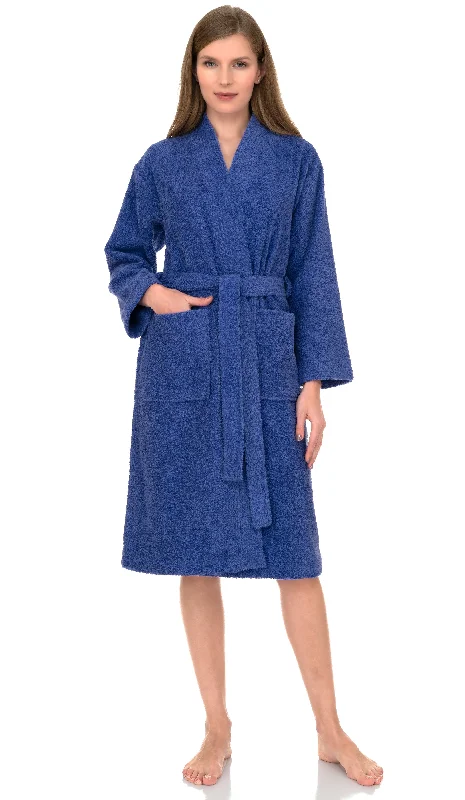 women's pajamas with a perfect blend of style and comfortTowelSelections Women’s Kimono Robe, 100% Cotton Terry Cloth Bathrobe, Spa Bath Robes for Women