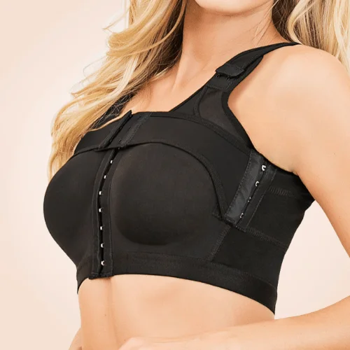 open-bust shapewear for topsFront Hook Lock Cross Border Adjustment Sports Comfy Bra