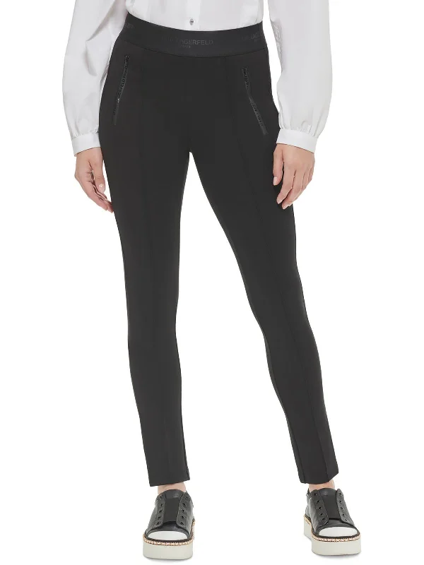 Women's Jodhpurs with Notched CollarWomens Logo Zip Detail Skinny Pants