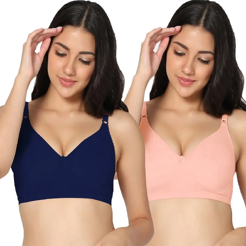 plus-size underwire bra with wide underbandFull Coverage Non-Padded Bra (Pack of 2)