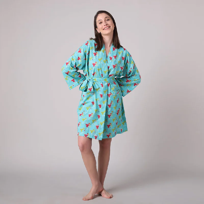 women's pajamas with a subtle shimmerMargerita Short Robe