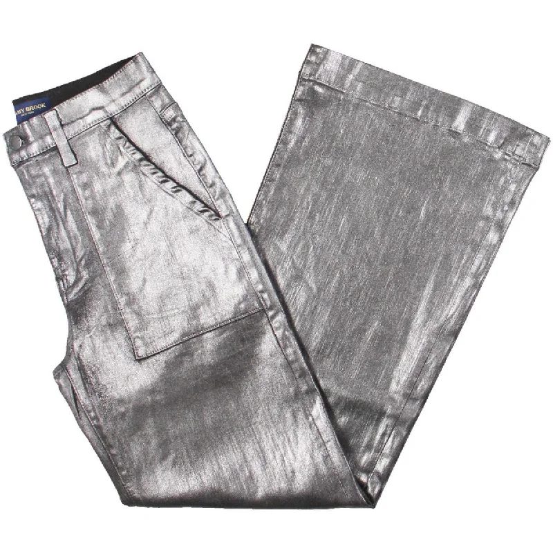 Women's Jodhpurs with DrawstringWomens Metallic Cropped Cropped Pants