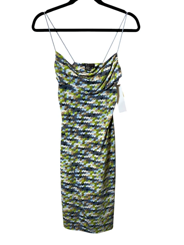 Women's U-Shaped Collar DressesDress Casual Midi By Bcbgmaxazria In Green & Grey, Size: S