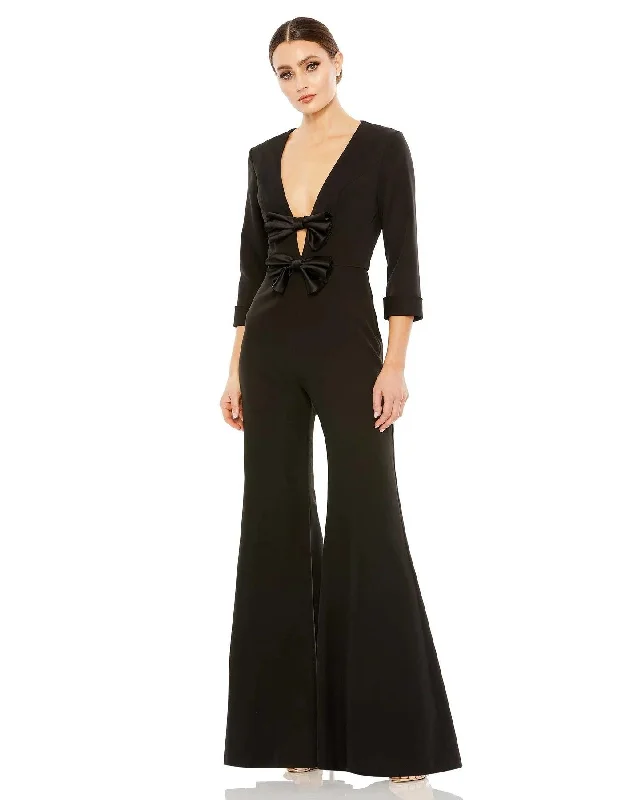 Women's Jumpsuits with Wide CollarMac Duggal A27033 Long Formal Jumpsuit