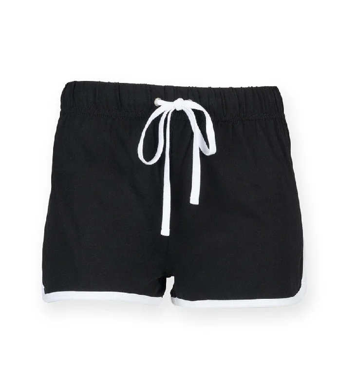 Women's High-Waisted ShortsWomen's Retro Shorts | BLACK/WHITE