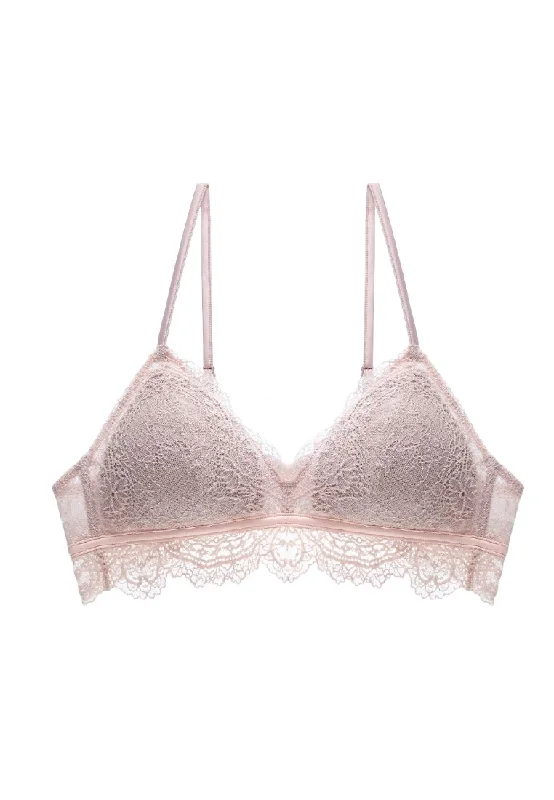 lace trim underwire bra for everyday wearAnila Cotton Lace Bralette