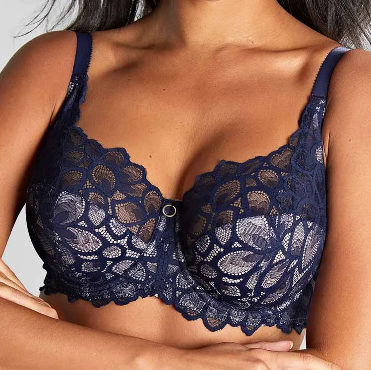 seamless nursing bra with easy-access clipsPanache Allure UW Full Cup Bra - Navy