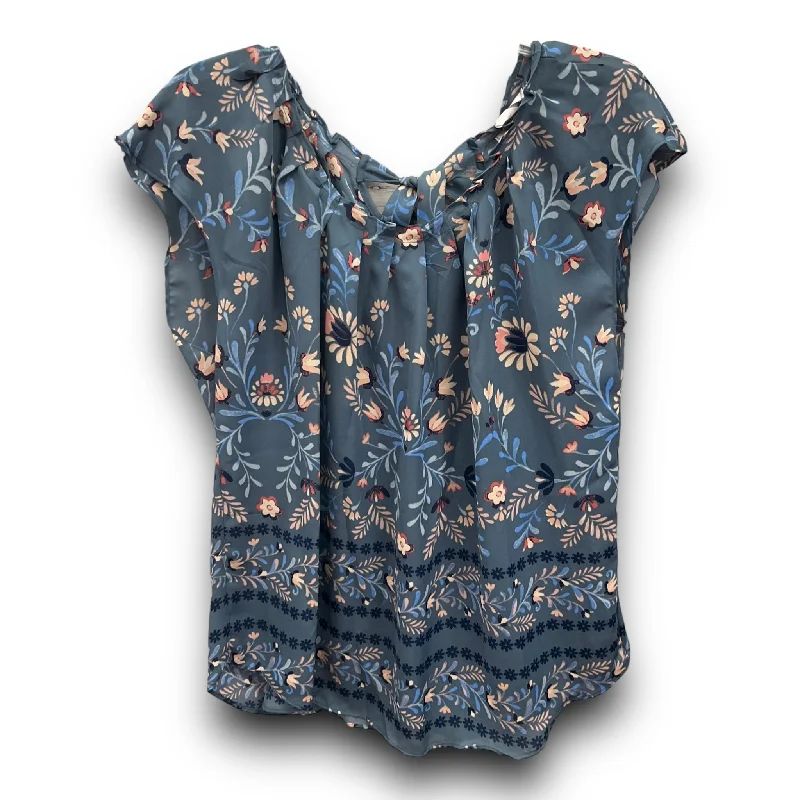 Women's Blouse with Shawl CollarFloral Print Blouse Sleeveless Lc Lauren Conrad, Size Xl