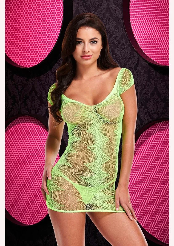 women's pajamas for those who love to dreamJacquard Mini Dress - Neon Green