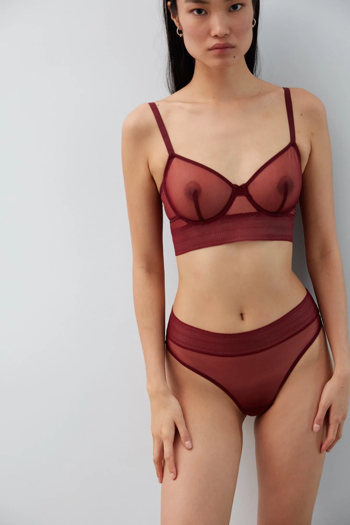 seamless bra for sensitive skinElse | Bare Slip (Bloodstone) - XS