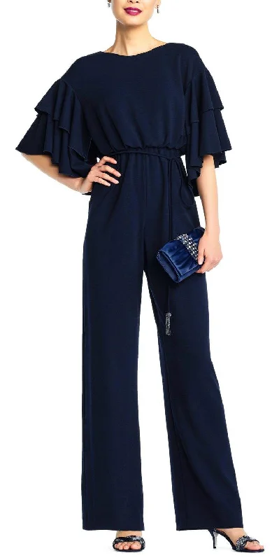 Women's Jumpsuits with Mid-LengthAdrianna Papell AP1E203073 Scoop Neck Jumpsuit