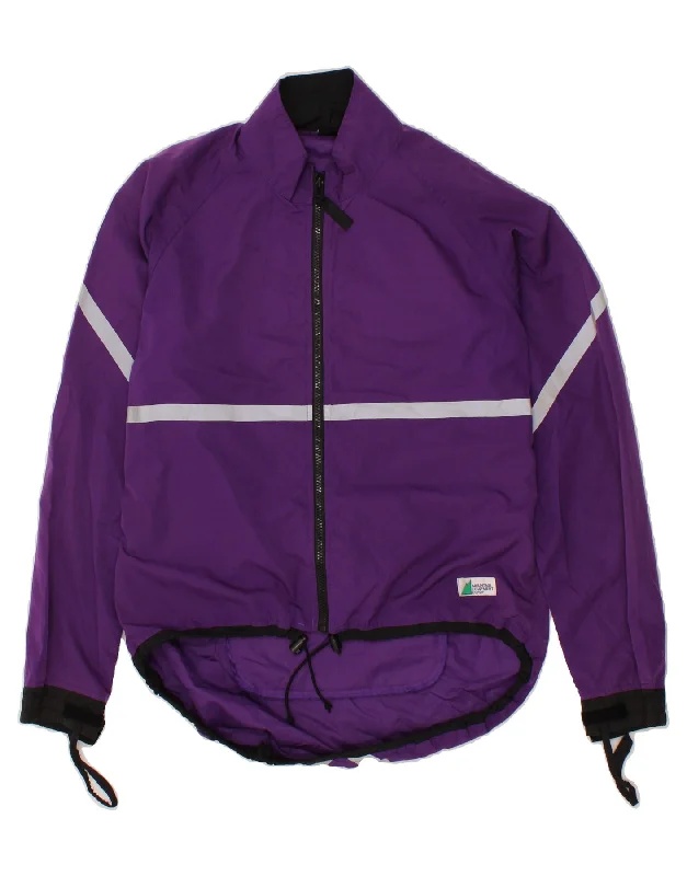 Women's Parka CoatsVINTAGE Womens Rain Jacket UK 18 XL Purple Colourblock Polyester