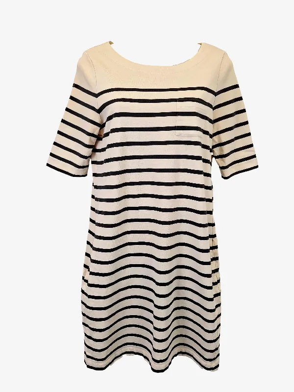 Women's Low Collar DressesCountry Road Casual Striped Jersey Mini Dress Size XS