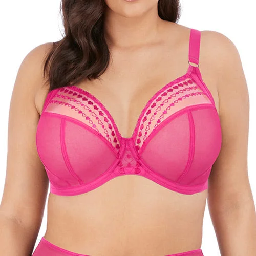 convertible plunge bra with lace trimElomi Matilda UW Plunge Bra - Pink Kiss