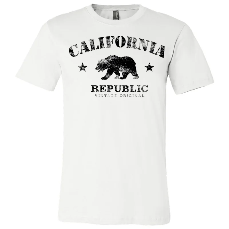 Women's Hooded Sweatshirts with Straight WaistCalifornia Republic Vintage Original Asst Colors Mens Lightweight Fitted T-Shirt/tee