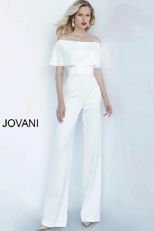 Women's Jumpsuits with Shawl CollarJovani 68984 Formal Jumpsuit