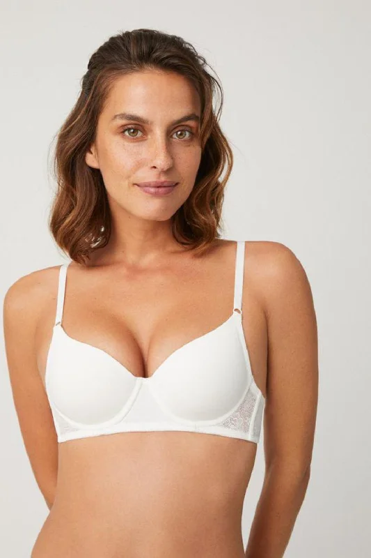 wireless bra with ruched sides for slimmingMerevítős szivacsos Ysabel Mora melltartó