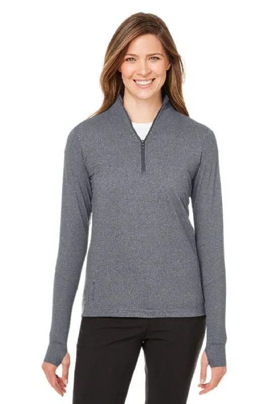 Women's Hooded Sweatshirts with Chenille LiningSpyder Womens Spyre UPF 40+ 1/4 Zip Sweatshirt - Polar Grey Frost