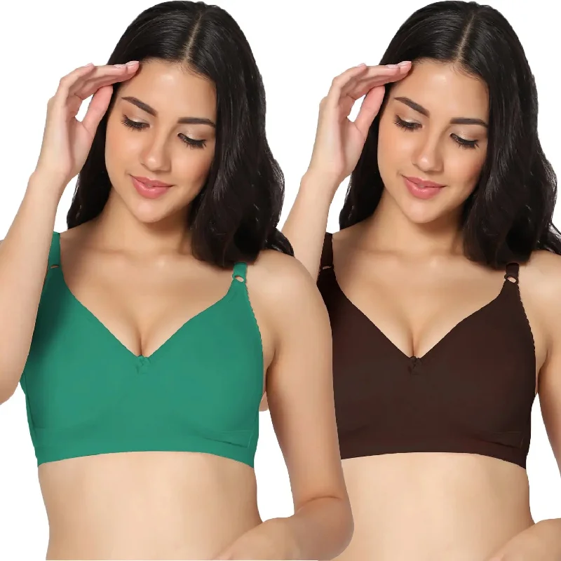 plus-size sticky bra for dressesFull Coverage Non-Padded Bra (Pack of 2)