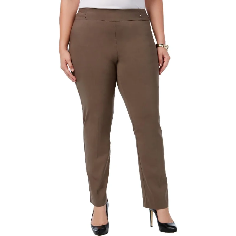 Women's Jodhpurs with Full LengthPlus Womens Embellished Tummy Control Straight Leg Pants