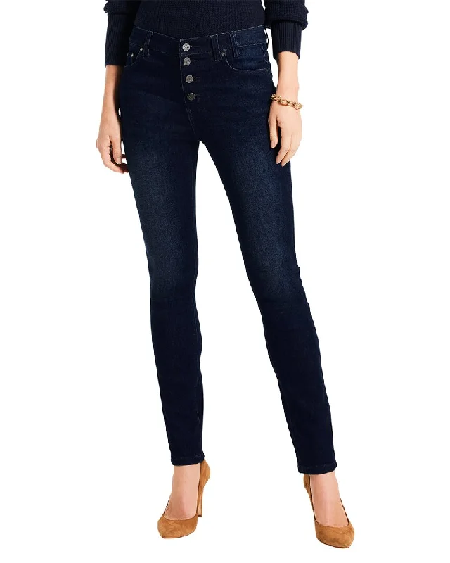 Women's Jodhpurs with V-Shaped HemNIC+ZOE Button Fly Slim Jean