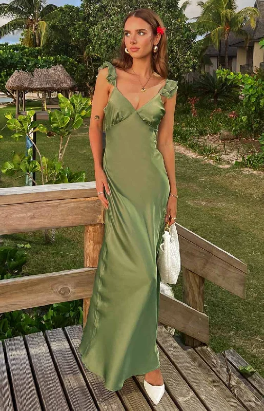 Women's V-Shaped-Neck DressesWendy Sage Maxi Dress