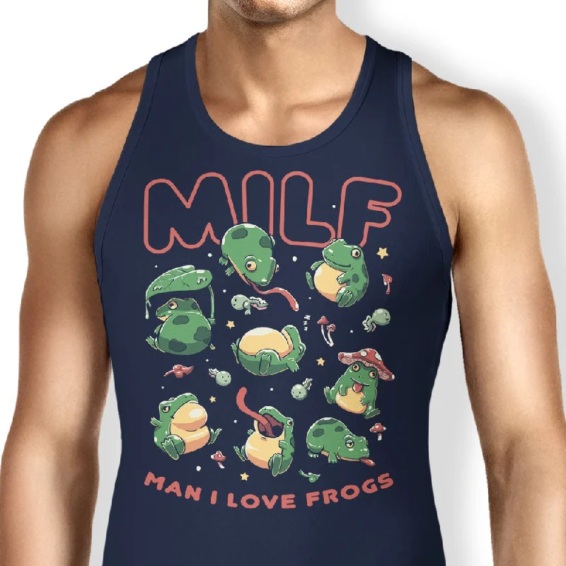 Women's Blouse with Rounded CollarI Love Frogs - Tank Top