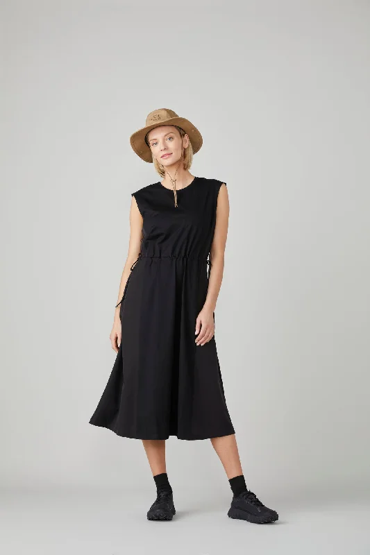 Women's Narrow Collar DressesGathered Knit Dress