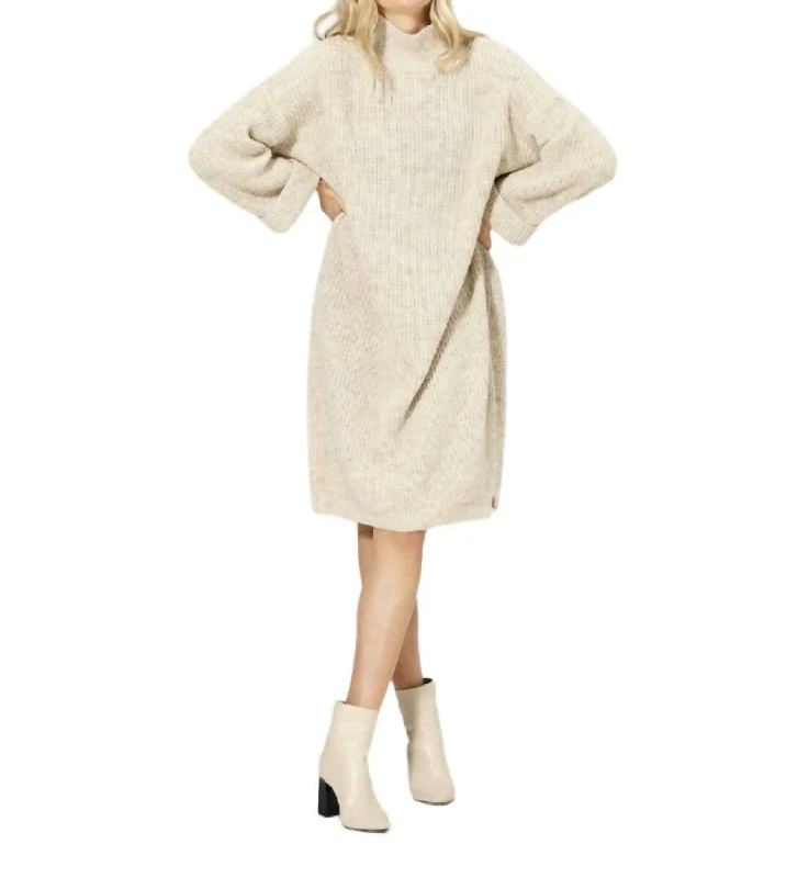 Women's Pullover SweatersTunic Sweater Dress In Ivory Melange