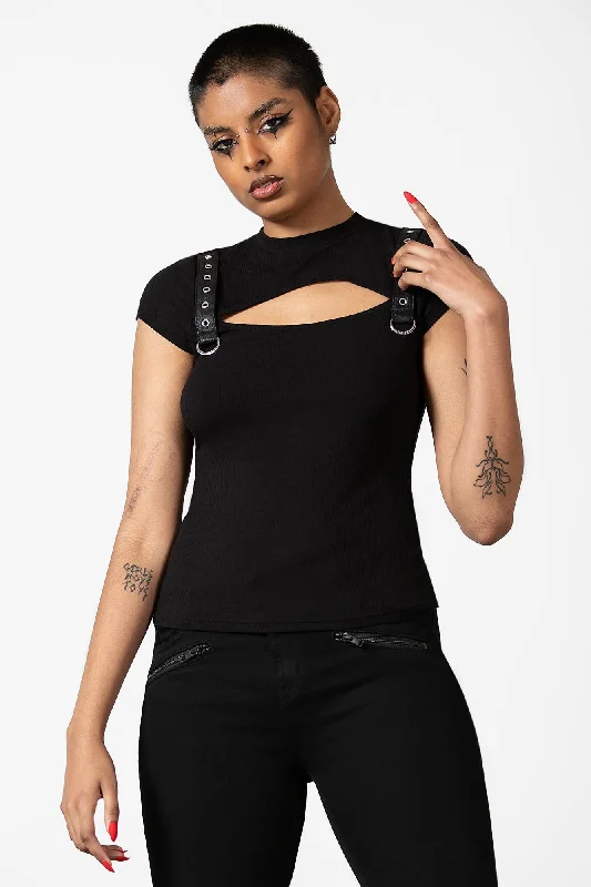 Women's Blouse with Long LengthTrudy Keyhole Top